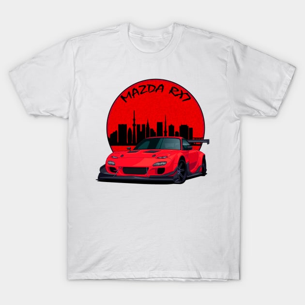 Mazda RX7, JDM T-Shirt by T-JD